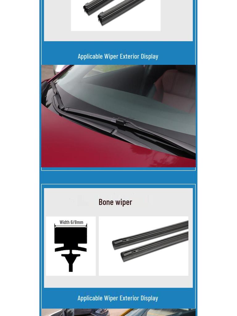 Compatible Wiper Blade Rubber Strip for Civic, CRV, Fit, Greiz, Fengfan, Accord, Binzhi, XRV, and Lingpai.
