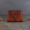 Short Real Pickup Bag, Handmade Soft Cowhide Coin Purse, Compact and Multifunctional Card Clip, ID Bag