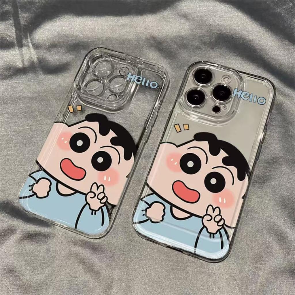 Cute personality applies to iphone17promax mobile phone case transparent apple 15 anti-drop 14 pro Japan and Korea 13/16