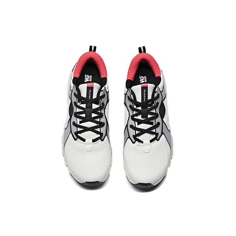 Anta Abrasion Resistant Slip Resistant Lightweight Low top Running Shoes Women's Ivory White 12945582-2