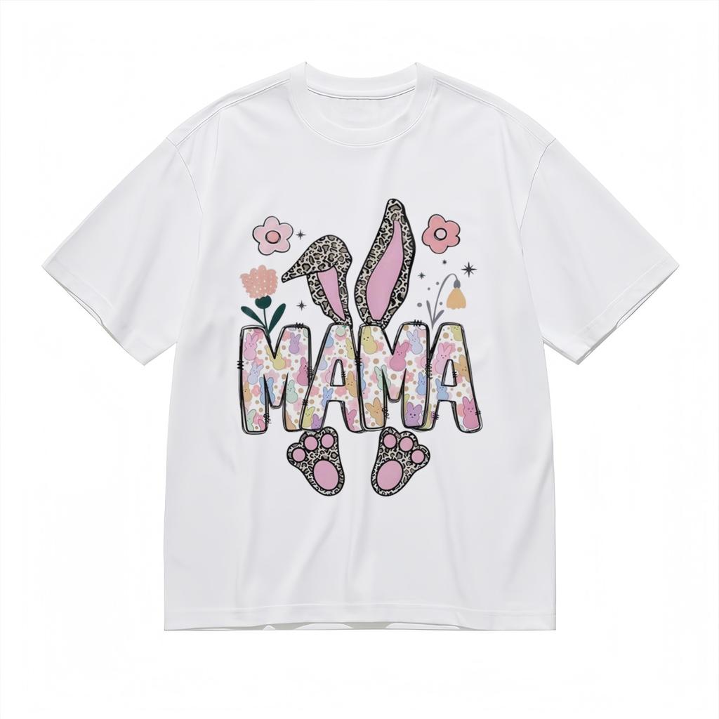 Women's Breathable Comfy Classic T-Shirt Mens Womens Tees Top Rabbit Theme Design Printed Cotton Tee