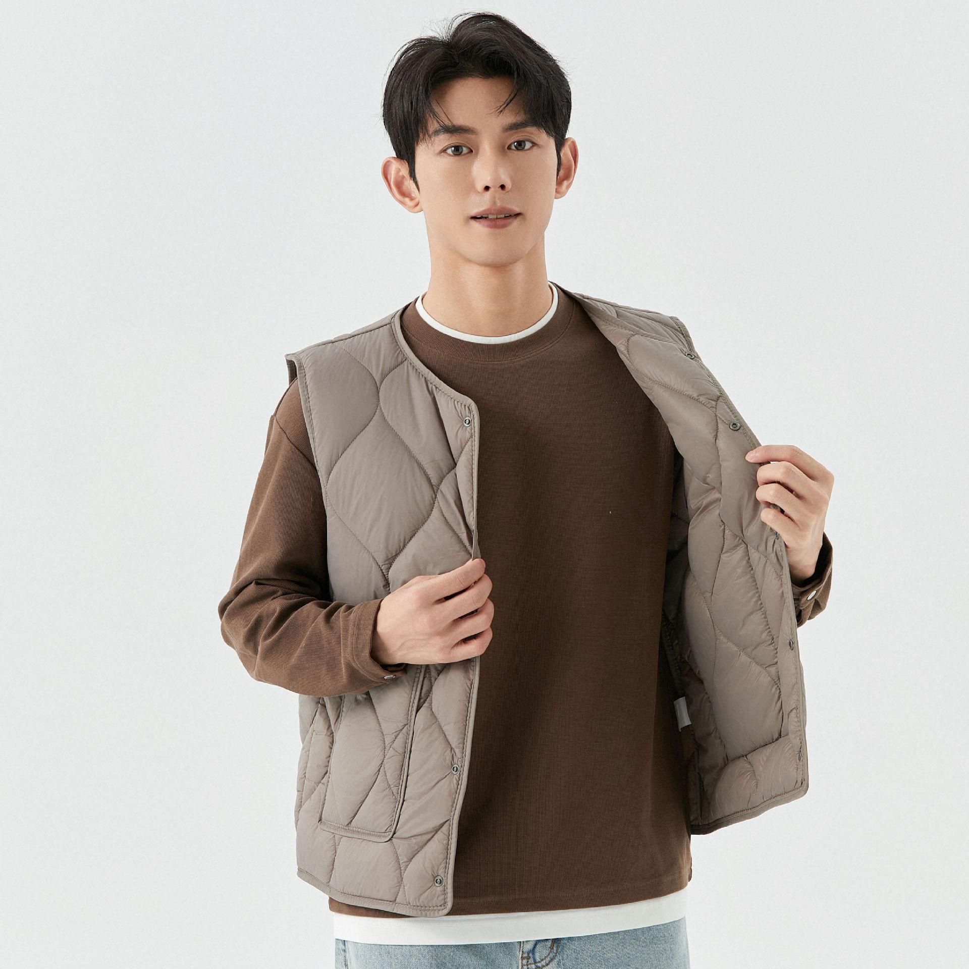 

Удобный и стильный, чтобы сохранить тепло, мужской, общий, мужской, осенне-зимний, легкий, с подкладкой, для отдыха, мужской, домашний, для пар, хлопковый жилет на пуговицах 2502 5XL