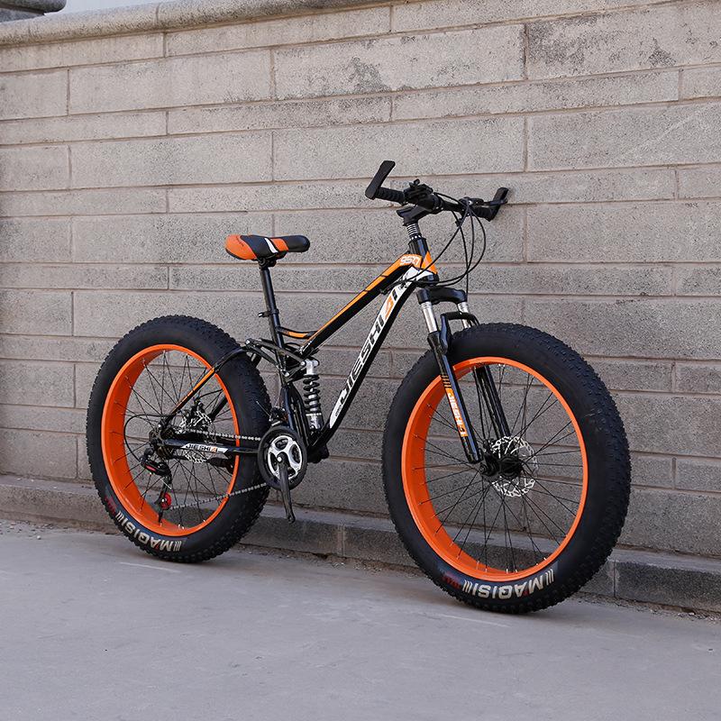 Adult Off-Road Mountain Bike with 4.0 Tires & Shock Absorption for Men, Women & Students