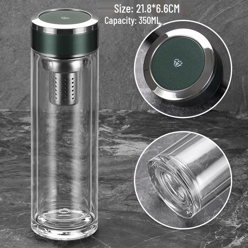 Shui Yi Bei Double-Layer Borosilicate Glass Tea Bottle