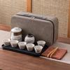 Ink and Wash Guochao Travel Tea Set, a Pot of Three Four or Six Cups, Express Outdoor Portable Gift Box Storage Set, High-end Gifts.