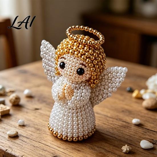 Indoor Craft Activities Nativity DIY Beading Kit Cute 3D Mary Joseph Baby Jesus Bead Set Classroom Supplies with Colorful Beads Accessories