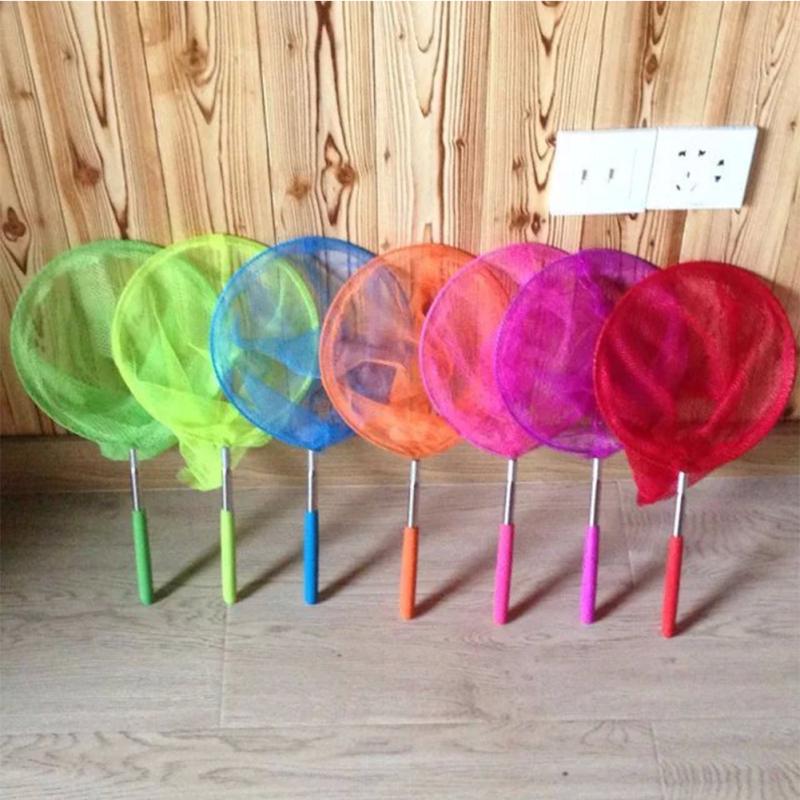 Extendable Nylon Insect Net, Telescopic Butterfly Net, Bug Catcher Nets Fishing Tool for Kids Toy