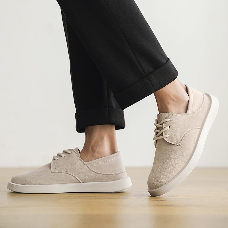 Fashion Mens Brown Loafers Non Slip Walking Flats Breathable Outdoor Slip on Casual Shoes for Male Work Office Driving Sneakers Beige