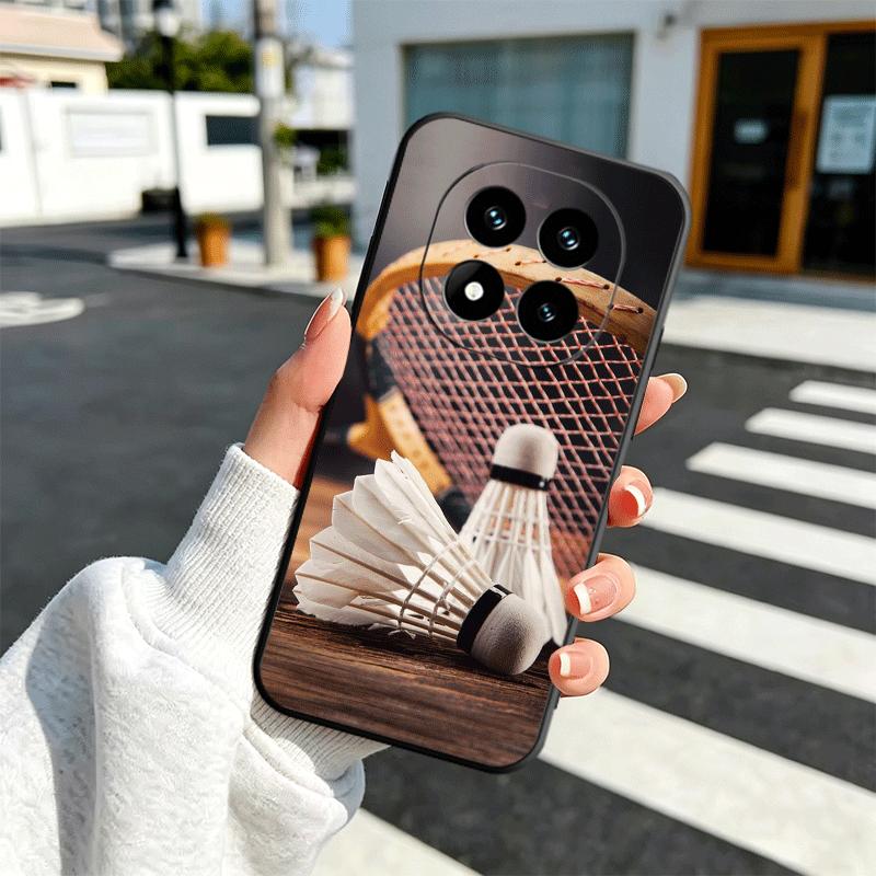 Badminton Sport Soft Phone Case for Xiaomi Redmi Note 12 13 14 15 Pro Plus 11 12S 11S 11T 10 4G Black Cover Back Shell
