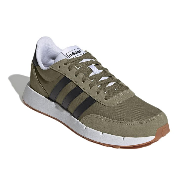 Adidas Neo Run 60s 2.0 Comfortable Fabric Slip-Resistant Durable Low-Top Casual Running Shoes Men Sneakers Green Black GY3703