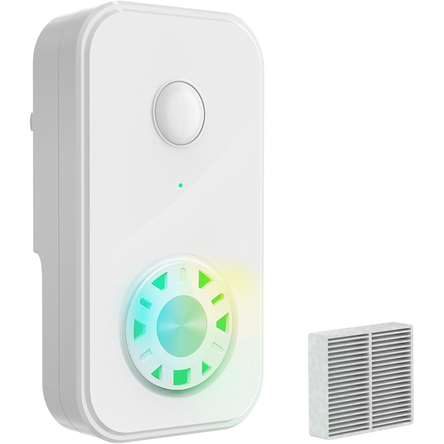 

Plug In Negative Ion Air Purifier, with Colorful Night Light, with One Replacement Filter, for Home, Kitchen, Bathroom, Toilet белый