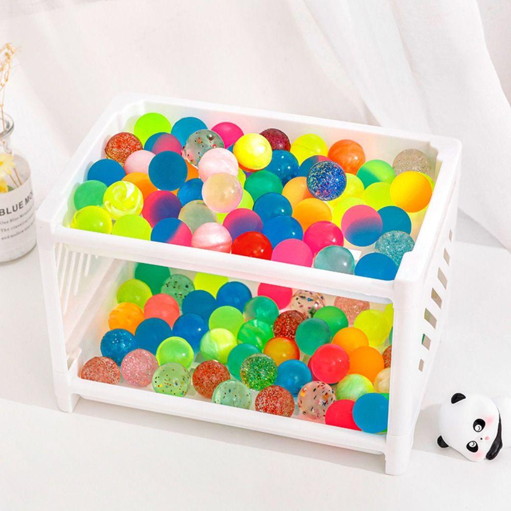 Gradient Color Colorful Bouncy Ball Bouncing High Bounce Toy Balls Shiny Rubber Ball Children
