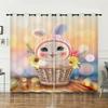 Curtains Cute Animal Rabbit Cat Curtains Bedroom Living Room Blackout Curtain Punching