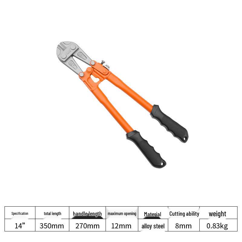 High Leverage Eagle Beak Wire Cutters - Heavy-Duty Pliers for Cutting Steel, Iron, and Rebar