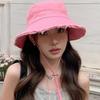 Adjustable Bucket Hat Breathable Multiple Color Frayed Edge Design Wide Brim Bucket Hat Summer Fisherman Cap Unisex