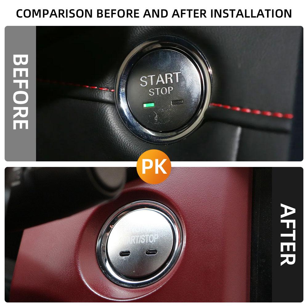 For MG 5 6 ZS HS 2020 2025 Ignition Switch Ring Engine Button Sticker Decoration Cover Keyless Entry Antenna Ring Accessories