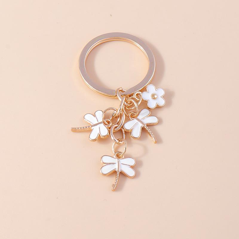 Lovely Enamel Duck Keychain Rings for Women Men Handbag Pendant Cartoon Animal Key Rings Car Key Holder DIY Jewelry Gift