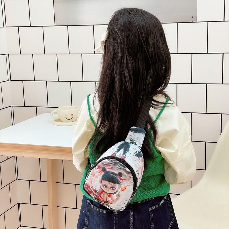 Cartoon Baby Crossbody Bag With Breathable Nylon Material For Preschool Kids
