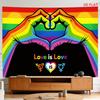 Grote Regenboog Pride Wandkleed Muurdecoratie Liefde is Liefde LGBTQ Queer Decor Polyester Banner voor Boho Chic Kamer Woonkamer Cadeau