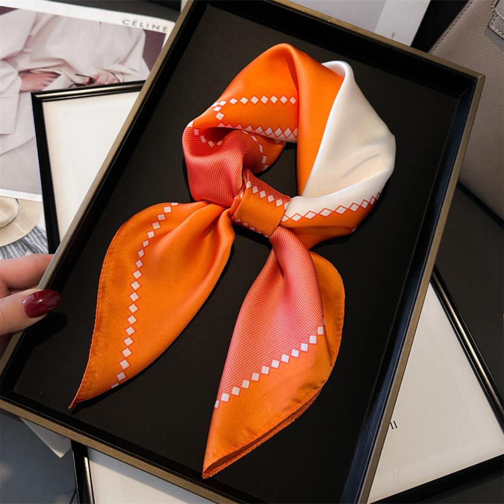 Square Women's Scarf 1 PC 70*70cm Satin Bandanna Bag Scarves Head Band Fashion Lady Hair Shawl Wrap Female Neckerchief Hijab