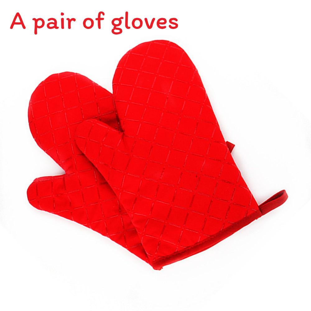 Silicone Oven Mitts Heat Resistant Nonslip Silicone Kitchen Gloves For Baking And Cooking красный