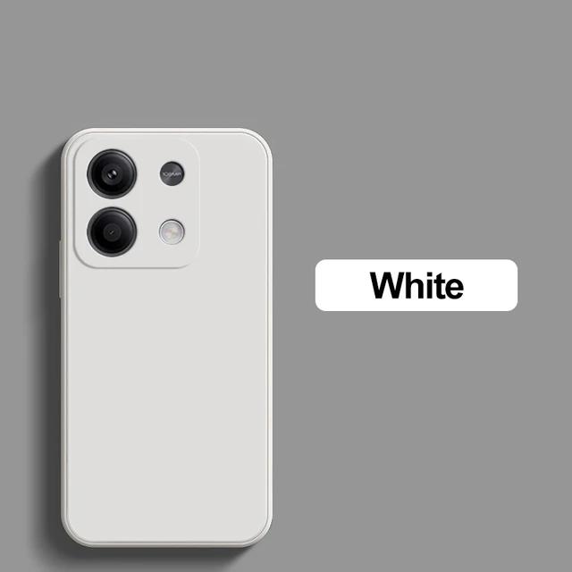 

Чехол для Redmi Note 13, оригинальный жидкий силиконовый чехол для телефона Xiaomi Redmi Note 13, Note13 Pro, Note13Pro Plus, мягкая задняя крышка Redmi Note 13 4G белый