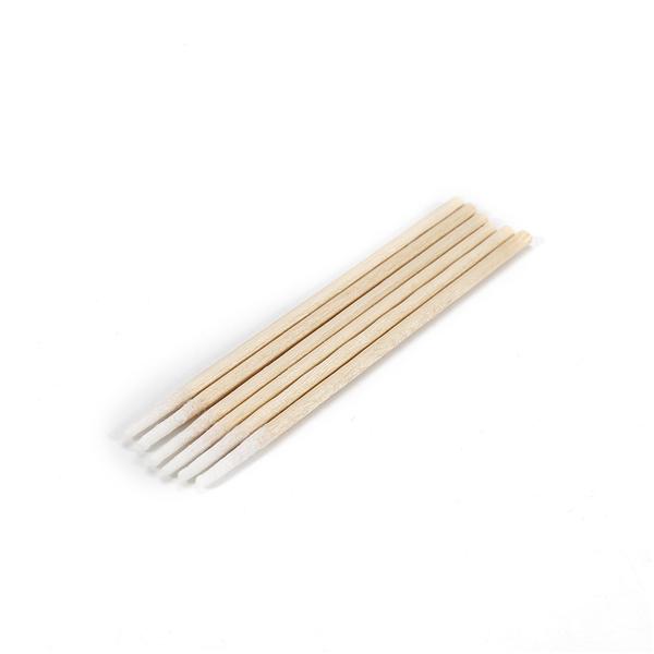 100 Pcs Abacterial Short Wood Handle Medical Dental Tattoo Use Cotton Swab Buds