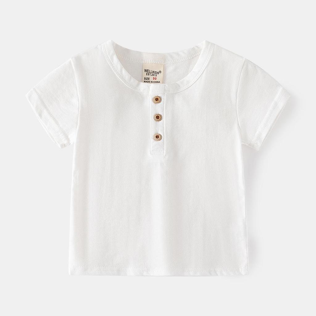 Boys' Soft and Comfortable Cotton Short-Sleeve Summer T-Shirt
