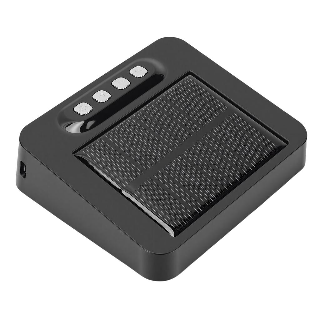 Solar Powered Car Clock 12h 24h Automobile LCD Clock with Data Temperature Display Two Alarms Fatigue Driving Alert for