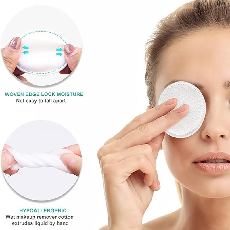 100Pcs/Pack Make Up Cosmetic Cotton Pads Wipe Pads Nail Art Cleaning Pads Soft Daily Supplies Facial Cotton Makeup Remover Tool