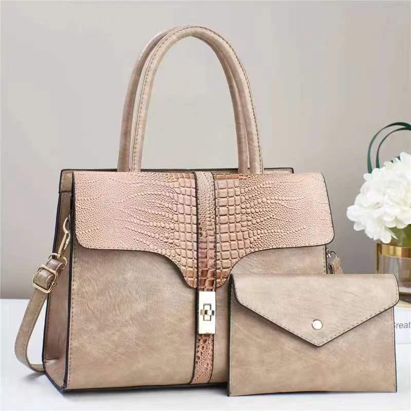 

Modern Sophisticated Green Dual Compartment Handbag Set Perfect For Casual Or Office Use жовтий