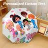 Cleo & Cuquín 8 Rib Auto Folding Umbrella, Personalized Custom Name Text