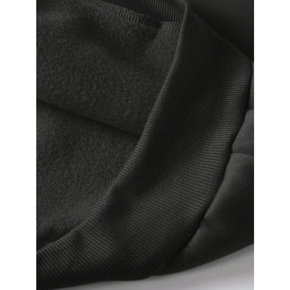 Masked Hooded Sweatshirt for Men and Women with Double Hood and Zipper Closure for Street Wear