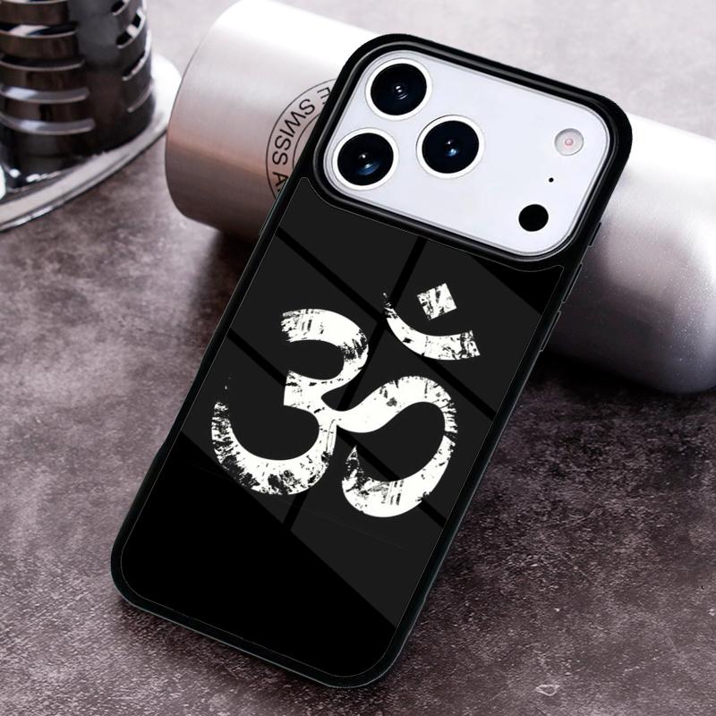 Aum om Namaste symbol floral zen yoga Phone Case For iPhone 17 16 15 14 13 12 11 Pro Max Plus 17Air Soft Silicone Cover