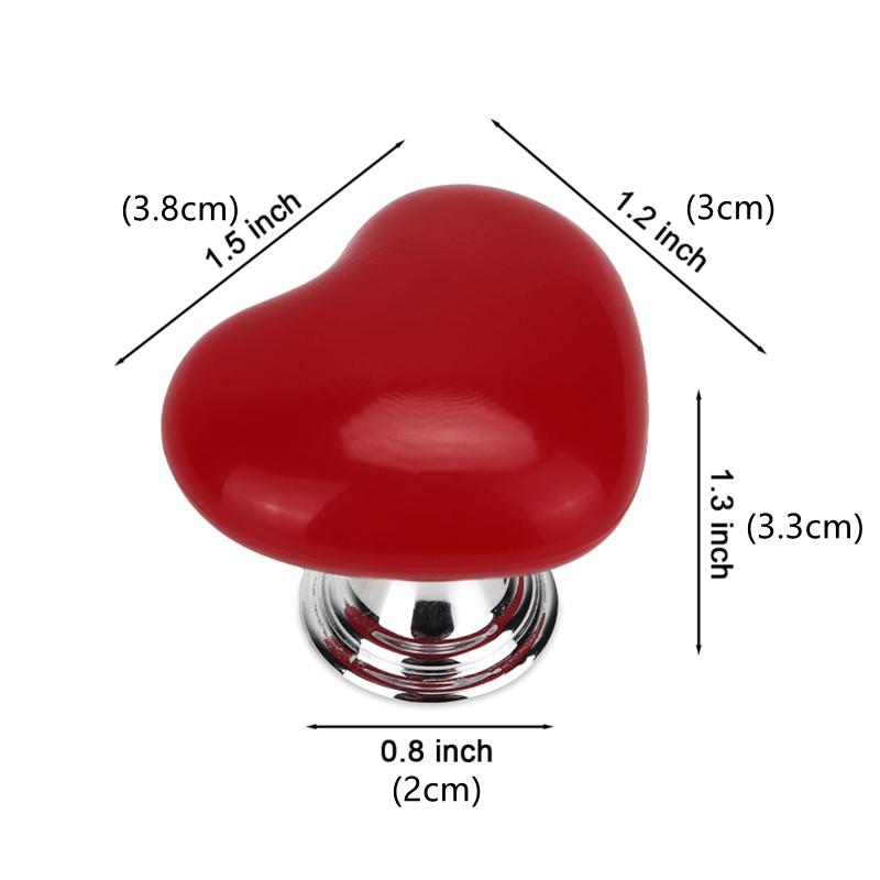 Toilet Press Button Heart Shaped Press Tank Push Switch Toilet Bathing Room Decor Water Press Flush Button