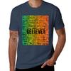 Believer Rainbow Tshirt Active Sports Short Sleeve Cotton Shirt Tshirt