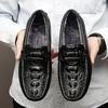 Chaussures de Mode pour Homme Cuir Véritable Mocassins à Enfiler pour Homme Marque Affaires Chaussures de Luxe Homme Décontracté Chaud Hiver Plates Fait Main