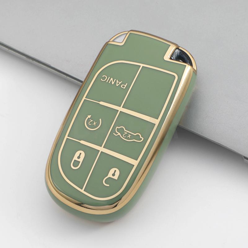 5 Buttons Tpu Smart Auto Key Fob Case Cover For Jeep Cherokee Wrangler Compass Renegade Grand Patriot Grand Keychain