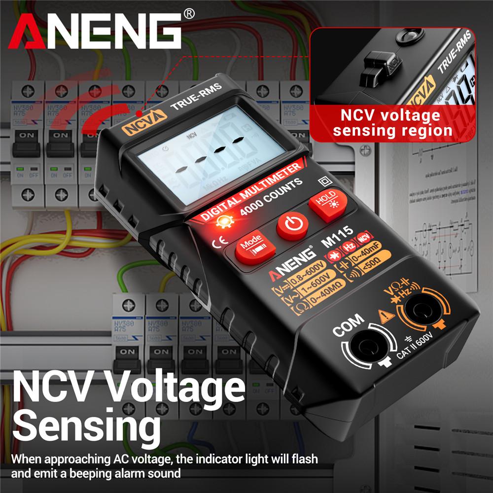 ANENG M115 Mini Digital Multifunctional Detector Electrician Tester Tool Multimeter Diode Professional DC/AC Voltage NCV Sensing