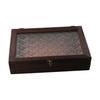 Decorative Box Begonia Flower Desktop Storage Solid Wood