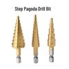 4-12mm Pagoda Step Drill Bit for Metal: Triangular Handle, 20 Steps, 32mm Hole Expander, Suitable for Steel, Iron, Aluminum Plates.