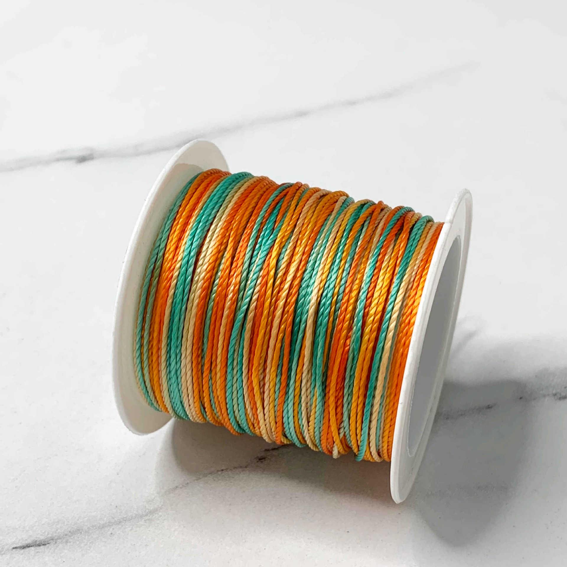 

12-прядная меланжевая пряжа: Шнур макраме Qianli Jiangshan для DIY цветных браслетов и плетения ручных шнурков No Specifications