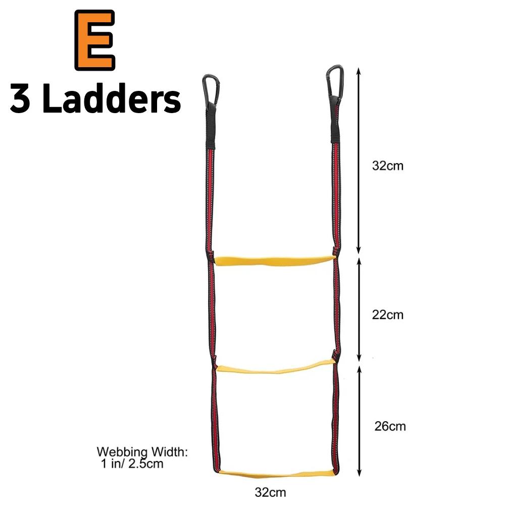 Launching Ladder Boat Rope Ladder Folding Auxiliary Marine Rope 3/4/5 Step Portable Rope Boarding Ladder for Inflatable Boat