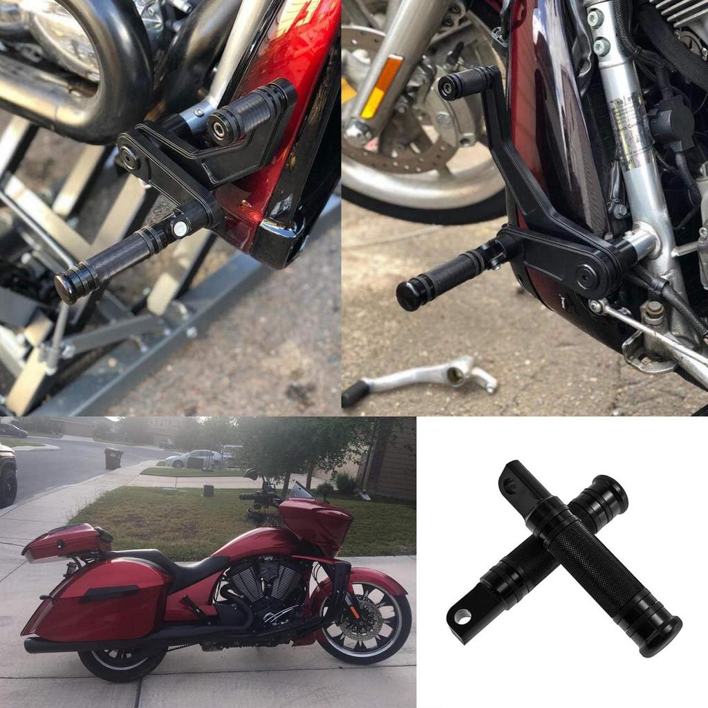 HDBUBALUS Motorcycle Foot Pegs Rest Male Mount Footpegs Billet Pedals Footrests Fit for Harley Touring Softail Sportster Dyna Road King