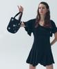 Sopeuteuseoul Ruffle Sleeve Mini Dress [Black]
