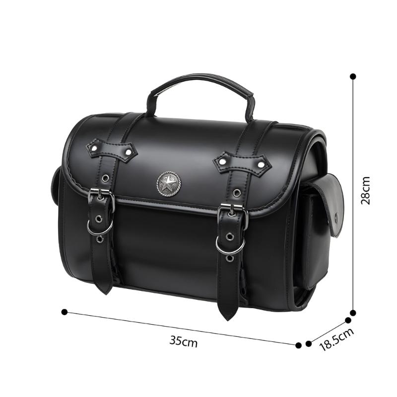 Distinctive Motorcycle Storage Bag Waterproof PU Leather With Adjustable Straps For Large Bike