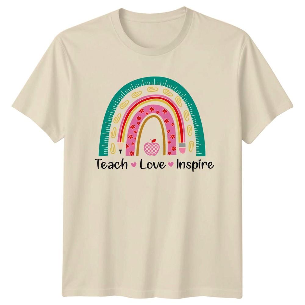 Teach Love Inspire Unisexs TShirt Education Teacher Appreciation Gift For Her