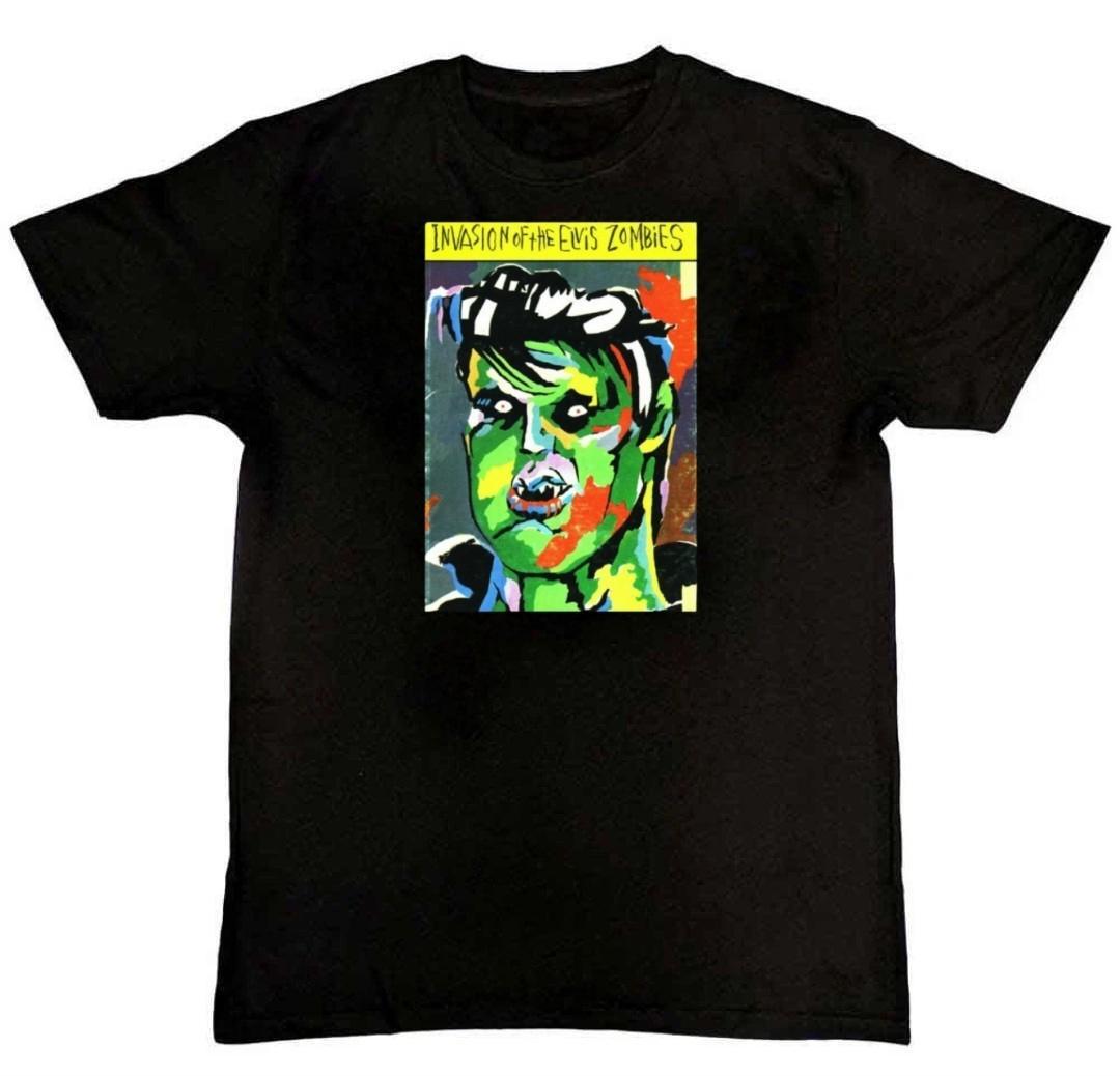 Invasion of the Elvis zombies Gary Panter Mens T-Shirt XXL