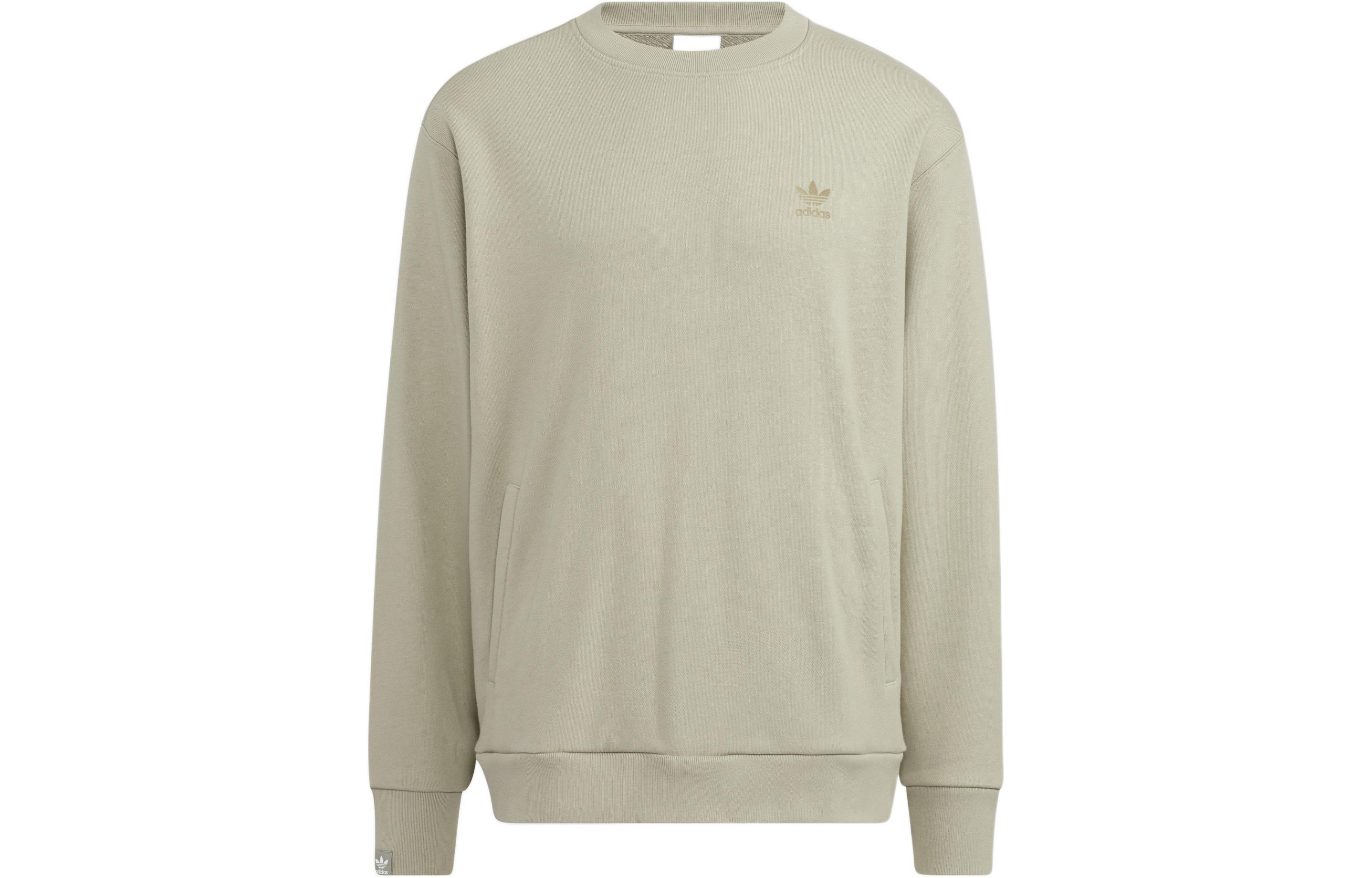 Adidas Originals Sweatshirts Men s Light Green Crew Neck Moderate Regular IC8143 XL