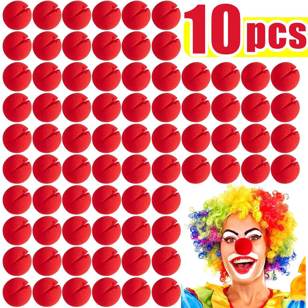 1/100pcs Red Clown Nose DIY Foam Sponge Balls Cosplay Costume Props Funny Circus Performance Party Halloween Decoration Supplies